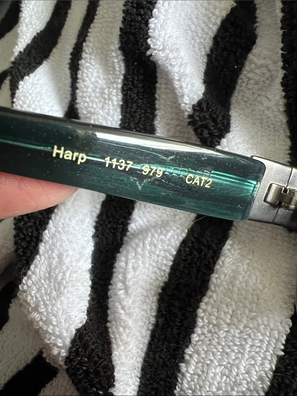 Ted Baker Teal and Black Sunglass Temple Arm with Logo - Picture 9 of 12